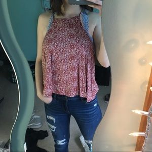 Tribal print crop top